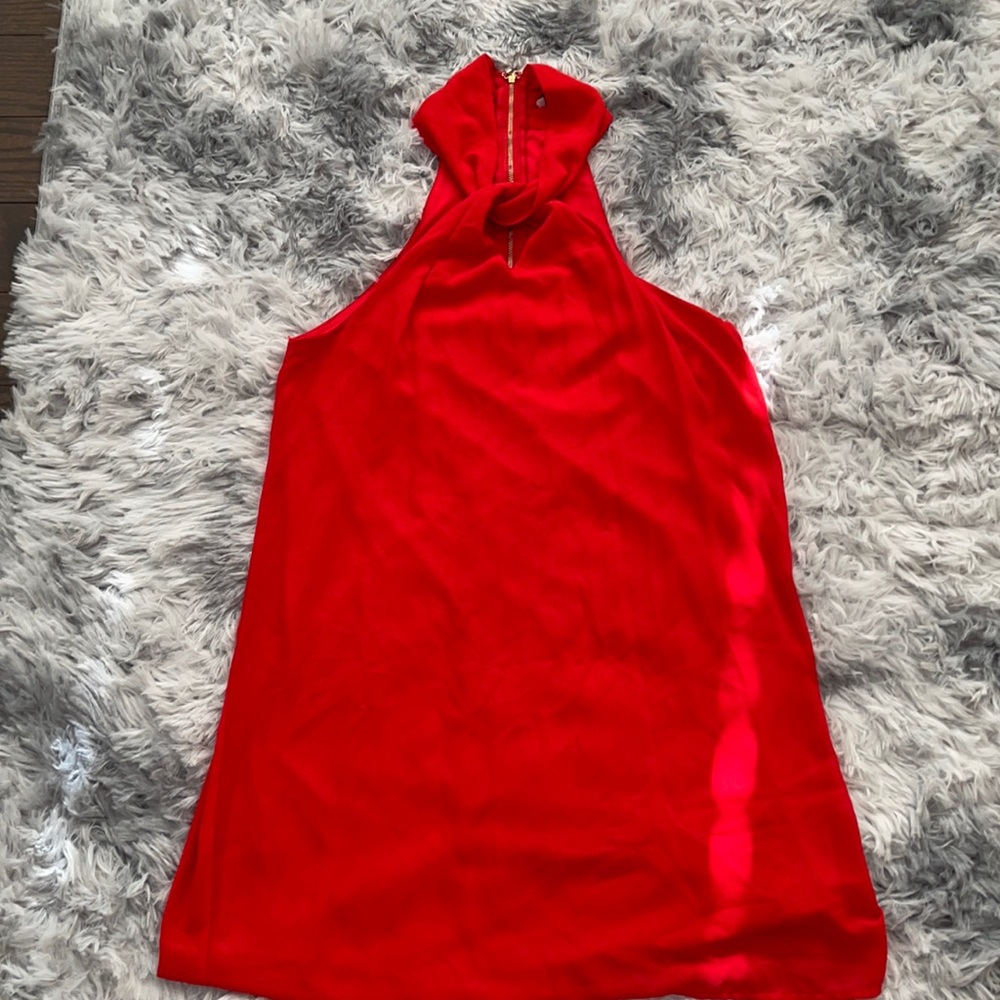 Coral/red cocktail dress!